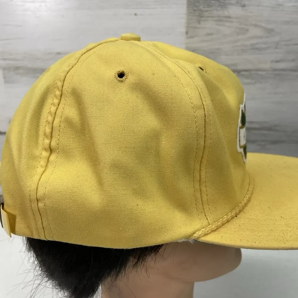 Vintage Hickory Hollow Golf Club Yellow Adjustable Strapback Baseball‎ Hat Cap